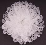 Fabric flower  90 mm lacy