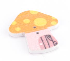 Button 25x22 mm mushroom