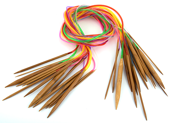 Circular wooden knitting needles 120 cm Vlnika yarn wool