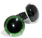 Eyes 3D 30 mm glitter green