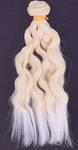 Hair for dolls 15 cm wavy with a straight end
