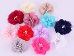 Chiffon flower with beads 50 mm