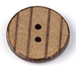 Coconut button 24 mm striped