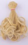 Hair for dolls 15 cm rovné se zvlněným koncem