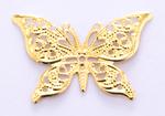 Applique butterfly - iron, color gold 40x28 mm