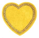 Iron-On transfer heart with sequins 74x74 mm