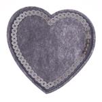 Iron-On transfer heart with sequins 74x74 mm