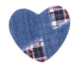 Patch 40x40 mm jeans heart