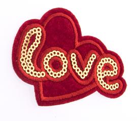 Patch 70x50 mm LOVE heart