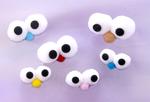 Eyes with nose 6pcs / mix of colors