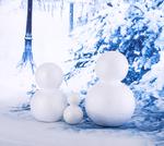 Polystyrene snowman 9x14cm