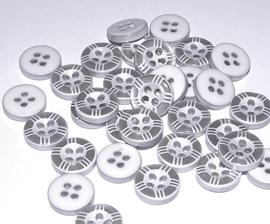 Button 10 mmm plastic GERY