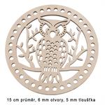 Bottom - lid plywood owl 15cm/6mm