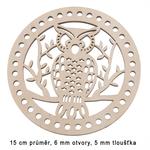 Bottom - lid plywood owl 15cm/6mm