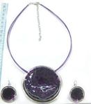 Set metal  necklace + earrings