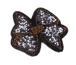 Glitter bow patch 35x40mm