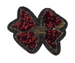 Glitter bow patch 35x40mm