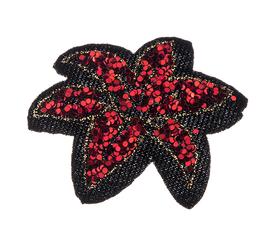 Patch flower glitter 43x40mm