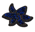 Patch flower glitter 43x40mm