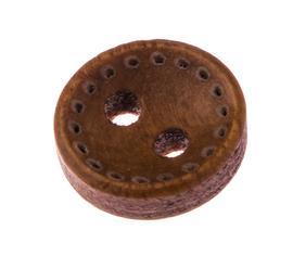 Wooden button brown ø 10mm