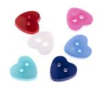 Plastic button heart 12 mm