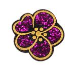 Patch flower glitter 40 mm