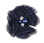 Chiffon flower with polka dots 50 mm