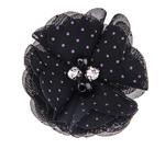 Chiffon flower with polka dots 50 mm