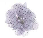 Chiffon flower with polka dots 50 mm