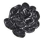 Rose patch with sequins ø10,5cm