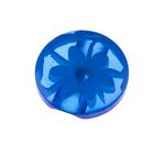 Button 12 mm transparent with a flower