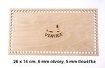 Bottom plywood rectangle 26x14cm/6mm