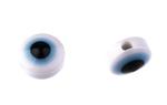 Beaded eyes white-turquoise 8mm