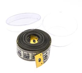 Plastic measuring tape in a plastic case 150cm