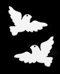 Wooden decoration dove 34x20mm