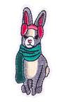 Patch rabbit with scarf 67x30mm