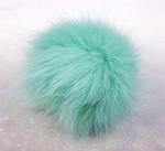 Fake 12 cm fur pom-poms with loop