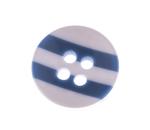 Button 13 mm plastic blue stripes