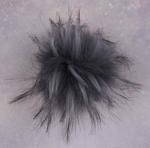 Fake 10 cm fur pom-poms with loop