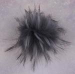 Fake 10 cm fur pom-poms with loop