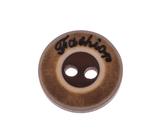 Plastic button 12.5 mm brown