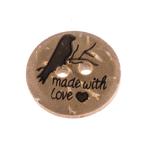 Coconut button 15 mm bird