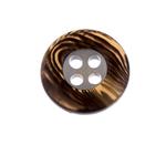 Button 15 mm brown-white