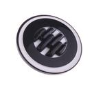 Button 18mm white-black plastic