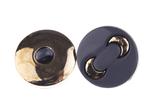 Button 23mm gray-gold plastic