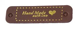 Patch HAND MADE 55x15mm artificial leather