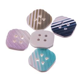 Button 13.5mm white strips  plastic