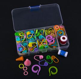 MIX auxiliary safety pin, end caps, row counter / 204pcs