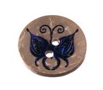 Coconut button 20 mm butterfly