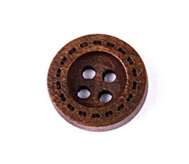 Button 15 mm wooden